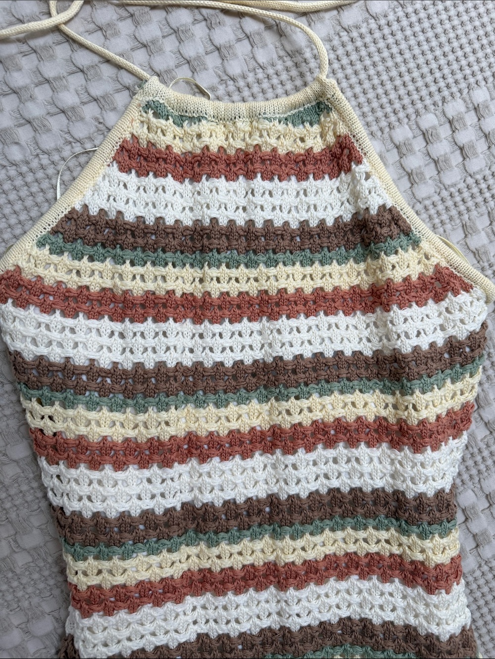 Promesa Crochet Halter Mini Dress New - Picture 2 of 6